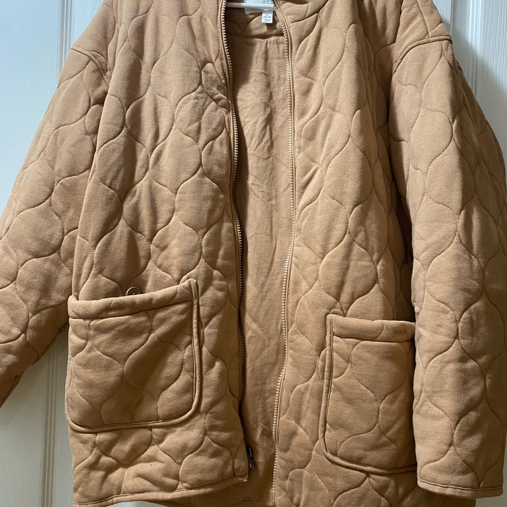 time and tru puffer quilted jacket